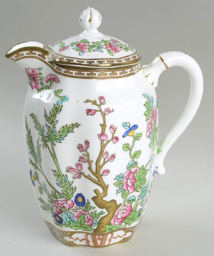 Indian Tree Multicolor (Scalloped, Older) Hot Water Jug & Lid by Coalport-1