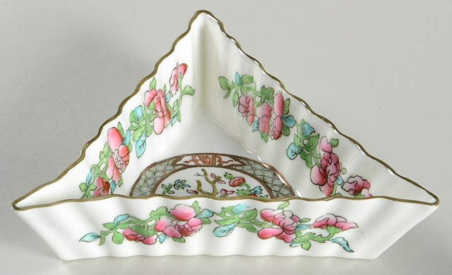 Indian Tree Multicolor (Scalloped, Older) 5" Triangle Nut Dish by Coalport-1
