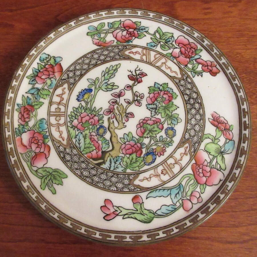 Indian Tree Multicolor (Smooth Edge) Trivet by Coalport-1