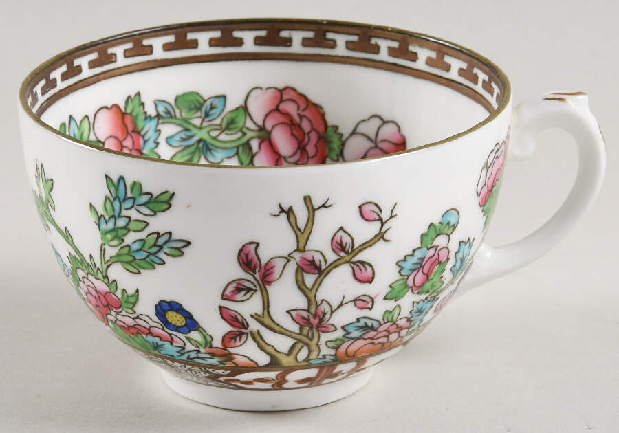 Indian Tree Multicolor (Smooth Edge) Flat Cup by Coalport-1