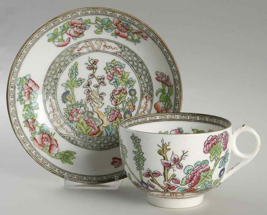 Indian Tree Multicolor (Smooth Edge) Oversized Cup & Saucer Set by Coalport-1