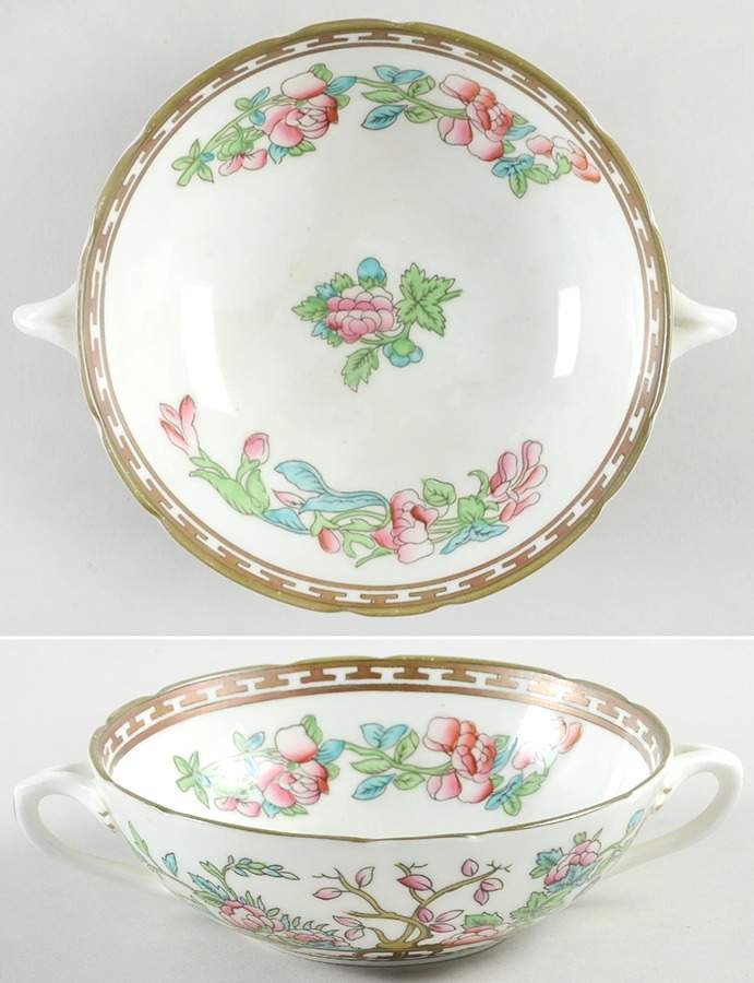 Indian Tree Multicolor (Semi Scalloped) Flat Cream Soup Bowl by Coalport-1
