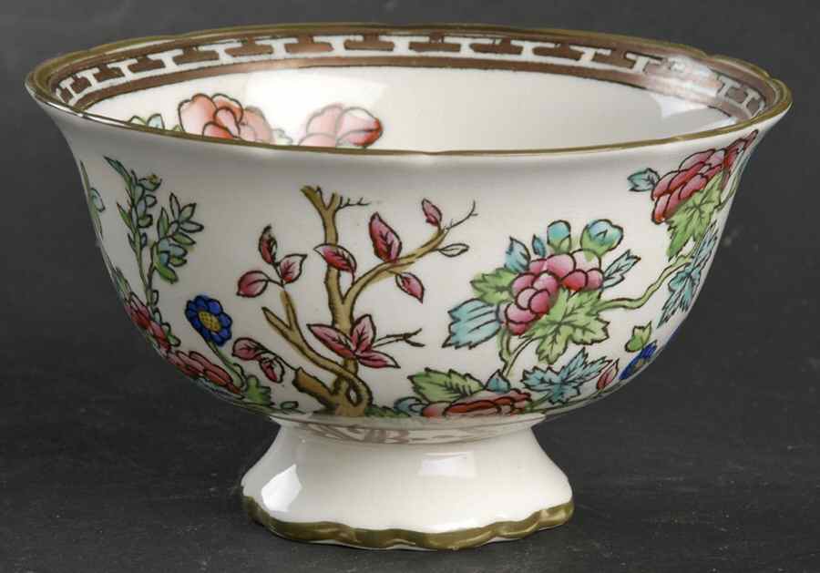 Indian Tree Multicolor (Semi Scalloped) Cranberry Bowl by Coalport-1