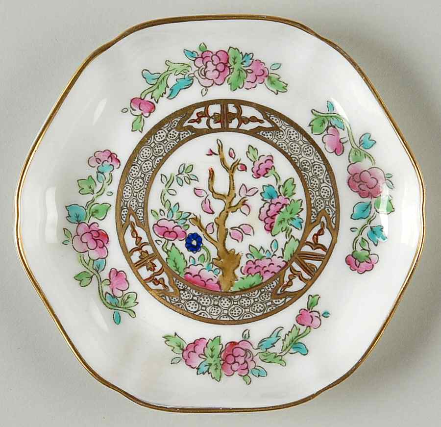 Indian Tree Multicolor (Semi Scalloped) Coaster by Coalport-1
