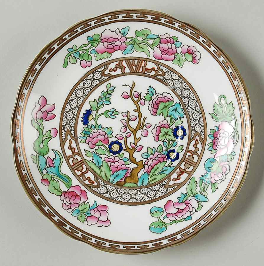 Indian Tree Multicolor (Semi Scalloped) Saucer for Footed Cup by Coalport-1