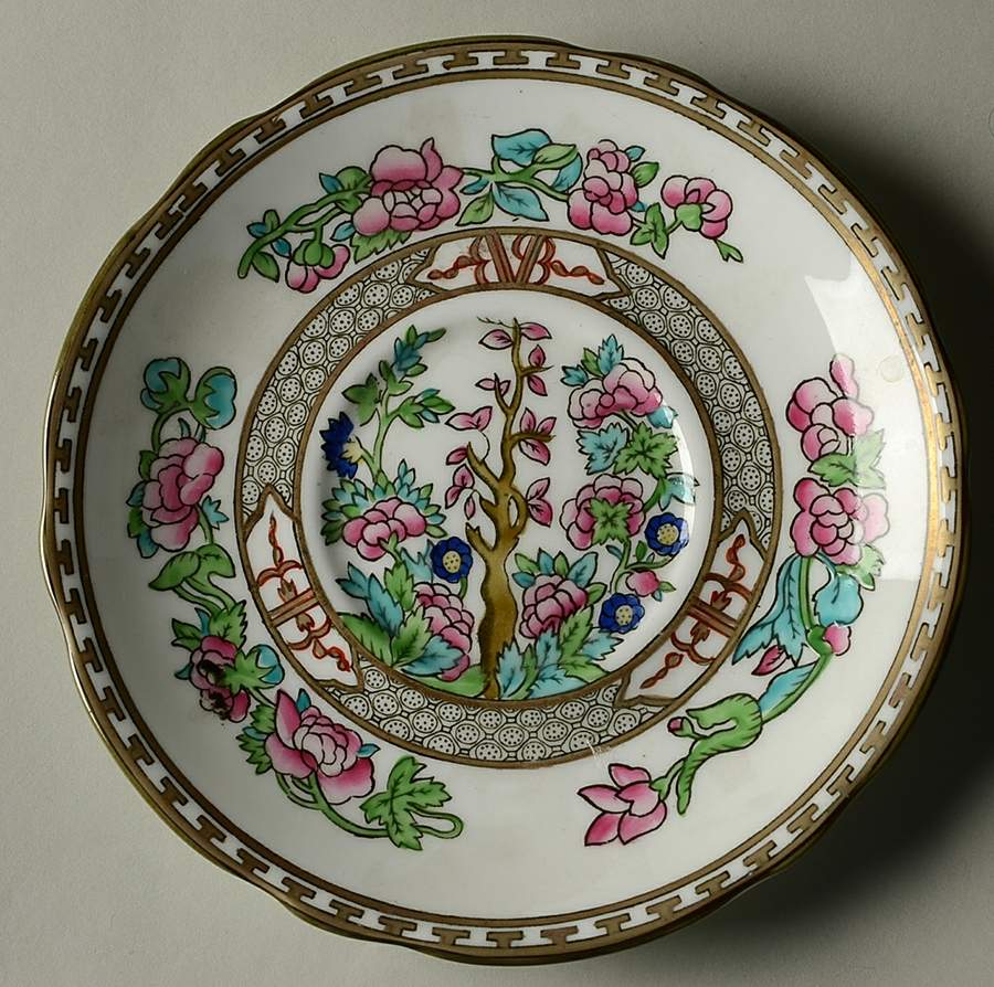 Indian Tree Multicolor (Semi Scalloped) Saucer for Cream Soup Bowl by Coalport-1