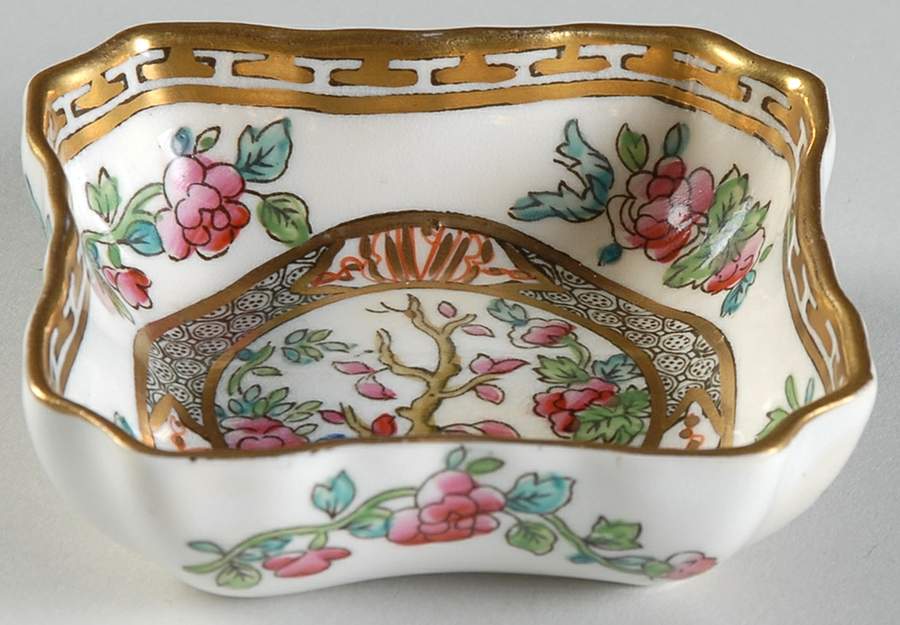 Indian Tree Multicolor (Semi Scalloped) Salt Dip by Coalport-1