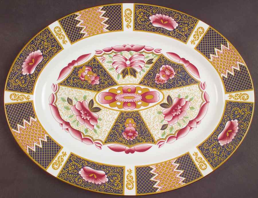 Java 15" Oval Serving Platter by Coalport-1