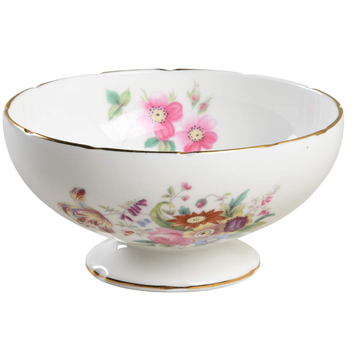 Junetime Cranberry Bowl by Coalport-1