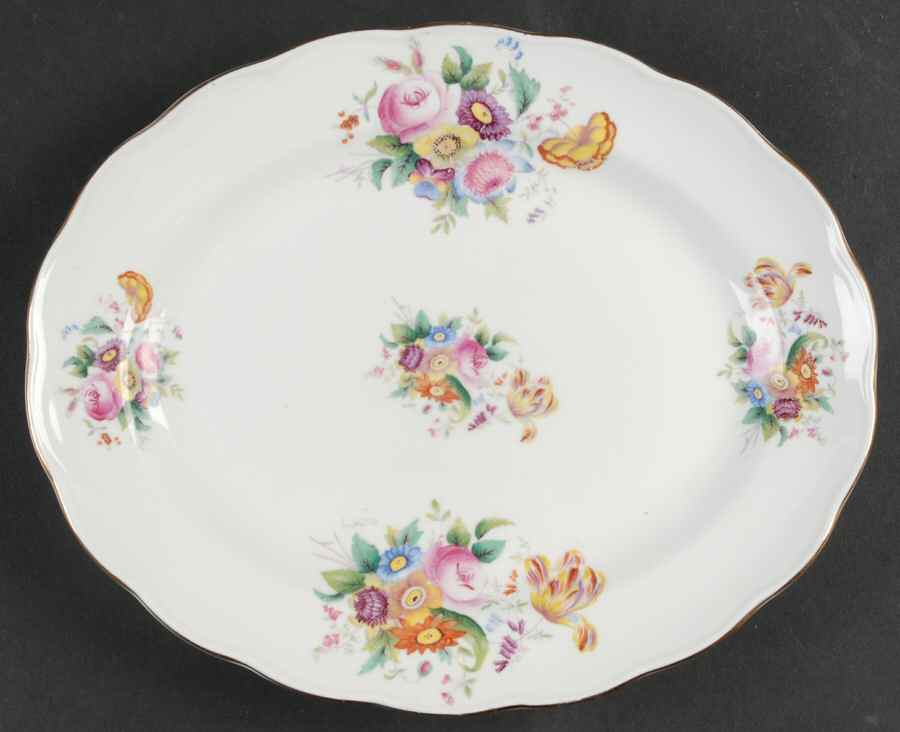 Junetime 10" Oval Serving Platter by Coalport-1
