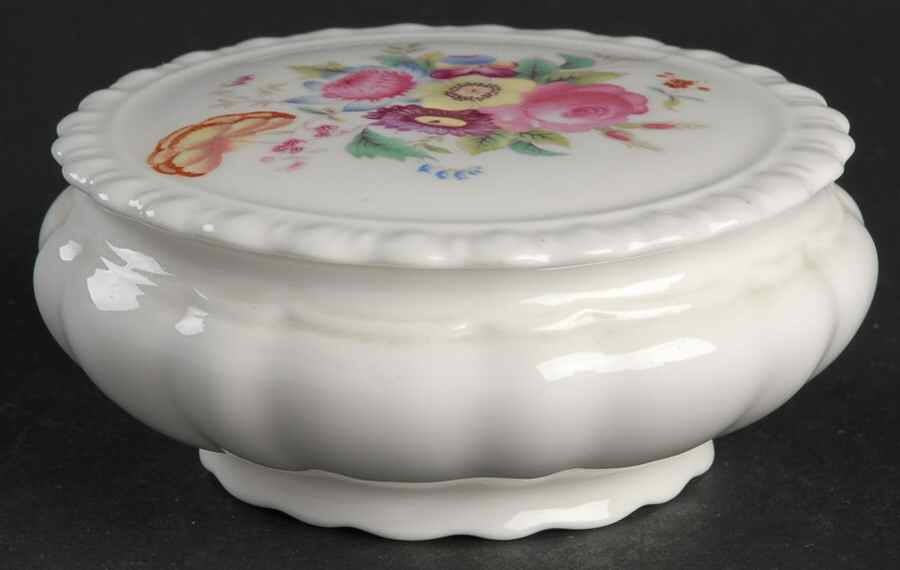 Junetime Round Box & Lid by Coalport-1