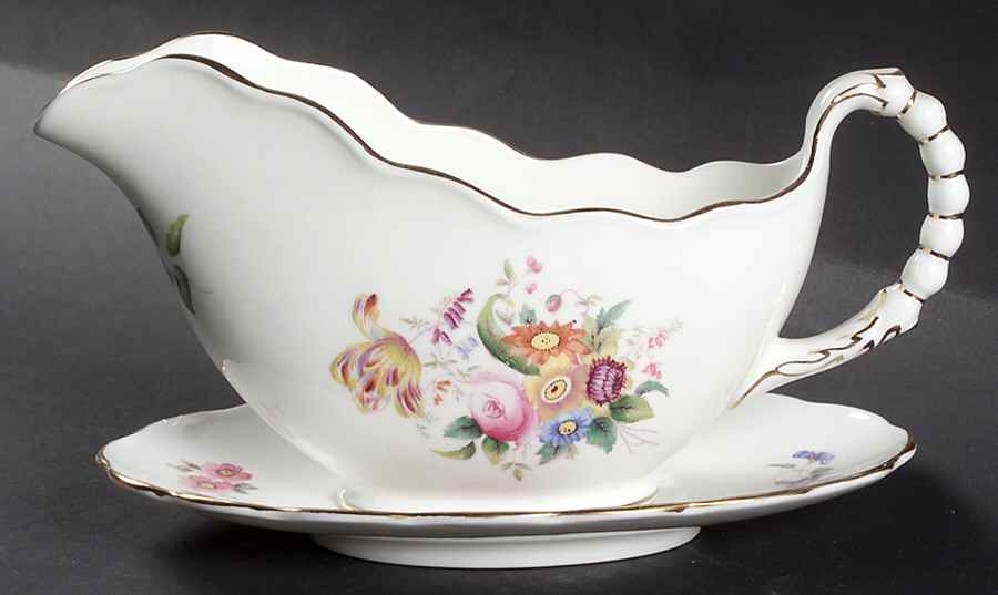 Junetime Gravy Boat & Underplate by Coalport-1