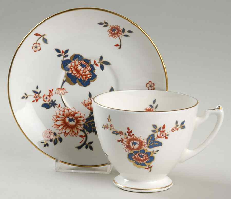 Khotar Footed Cup & Saucer Set by Coalport-1