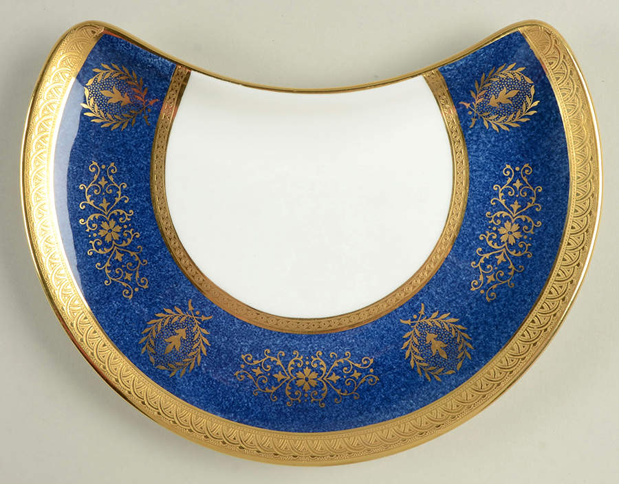 Lady Anne Cobalt Blue Crescent Salad Plate by Coalport-1