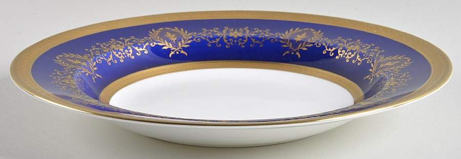 Lady Anne Cobalt Blue Large Rim Soup Bowl by Coalport-1