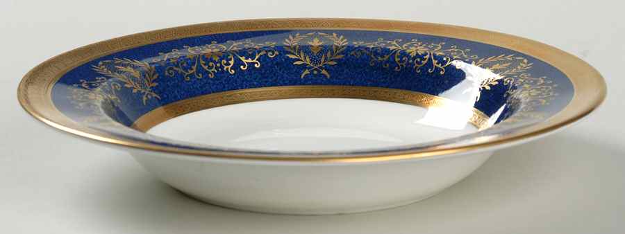 Lady Anne Cobalt Blue Rim Soup Bowl by Coalport-1