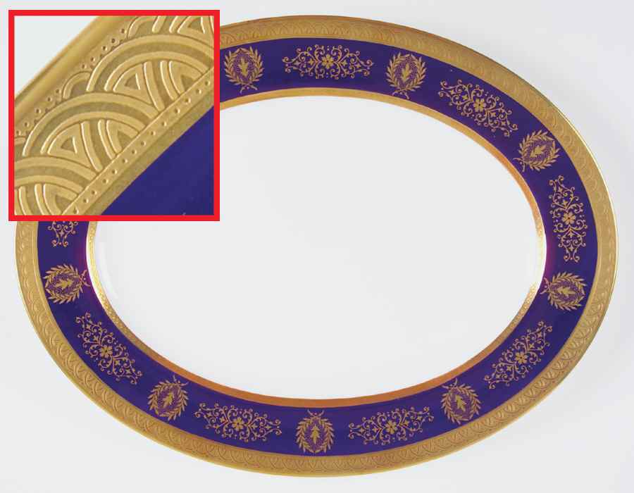 Lady Anne Cobalt Blue 15" Oval Serving Platter by Coalport-1