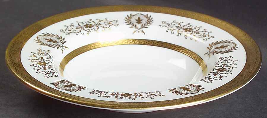 Lady Anne Gold Rim Soup Bowl by Coalport-1