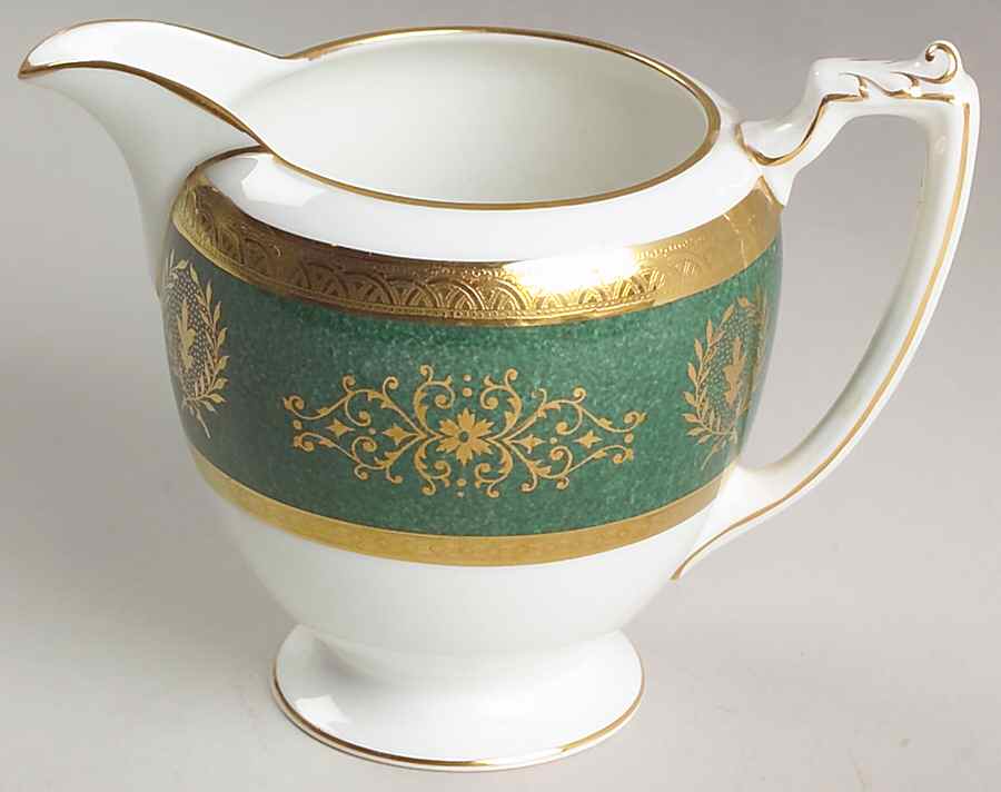 Lady Anne Green Creamer by Coalport-1
