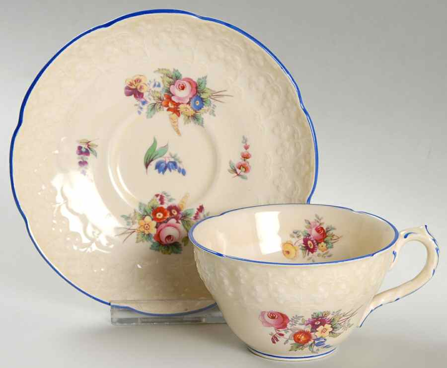 Lady Diana Flat Cup & Saucer Set by Coalport-1
