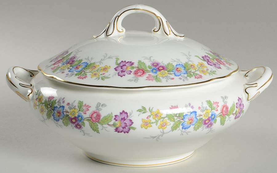 Maytime Round Covered Vegetable by Coalport-1
