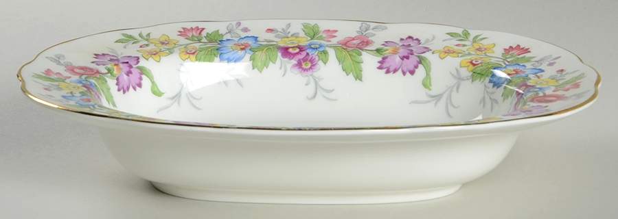 Maytime 9" Oval Vegetable Bowl by Coalport-1