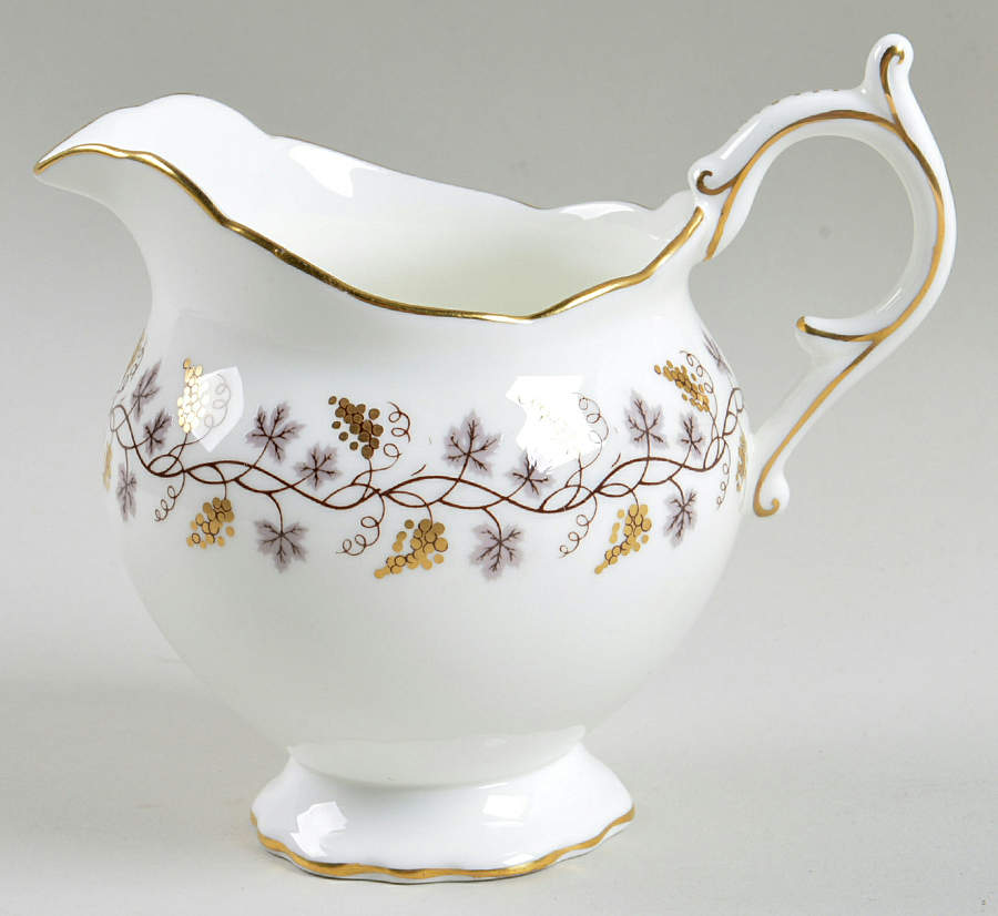 Minerva White (No Raised Edge) Creamer by Coalport-1