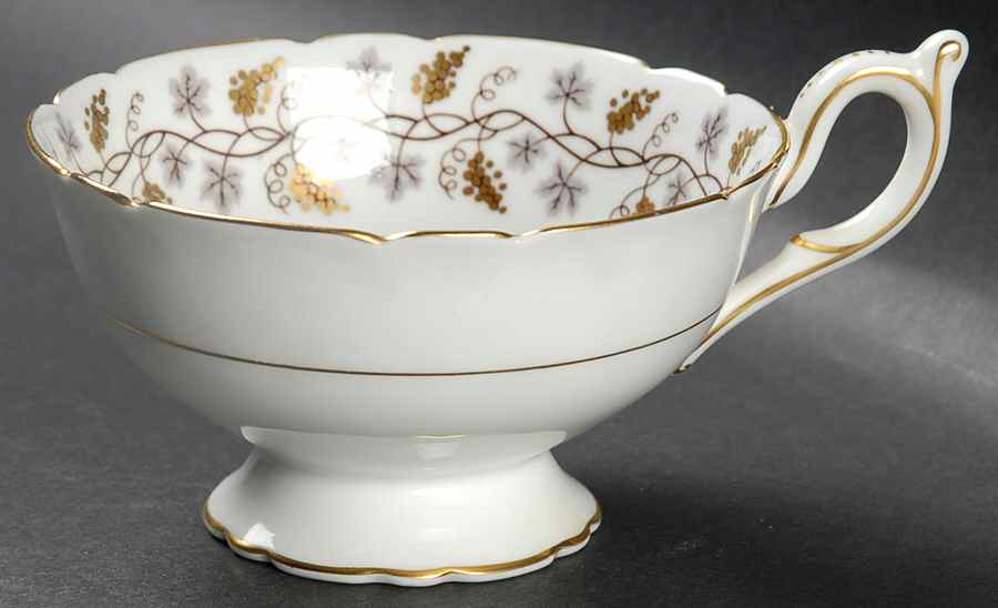 Minerva White (No Raised Edge) Footed Cup by Coalport-1