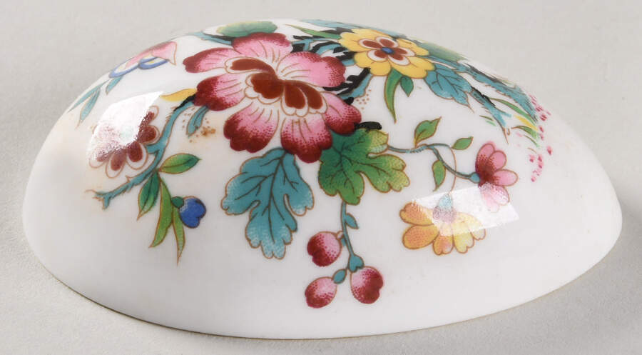 Ming Rose Lid for Egg Box by Coalport-1