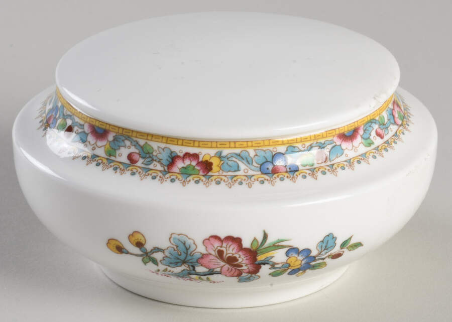 Ming Rose 3" Round Box & Lid by Coalport-1