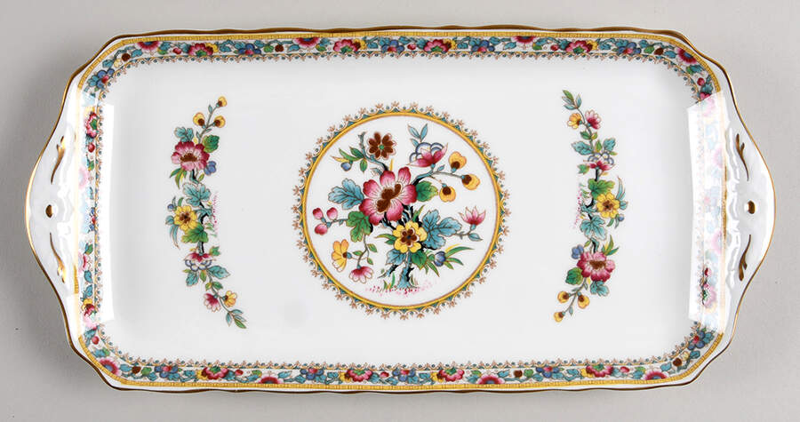 Ming Rose Large Sandwich Tray by Coalport-1
