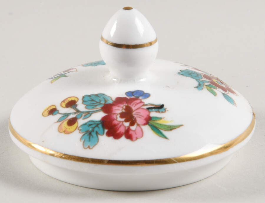 Ming Rose Lid for 2 Pc Pot de Creme by Coalport-1