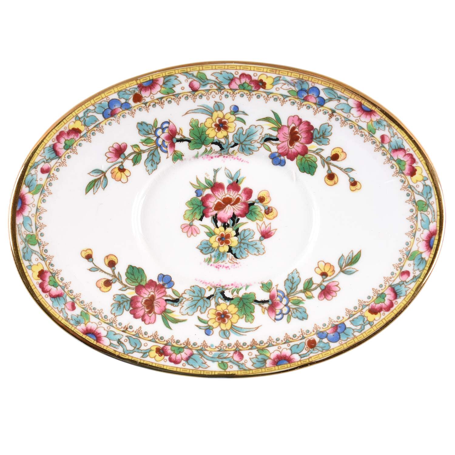 Ming Rose Individual Gravy Boat Underplate by Coalport-1