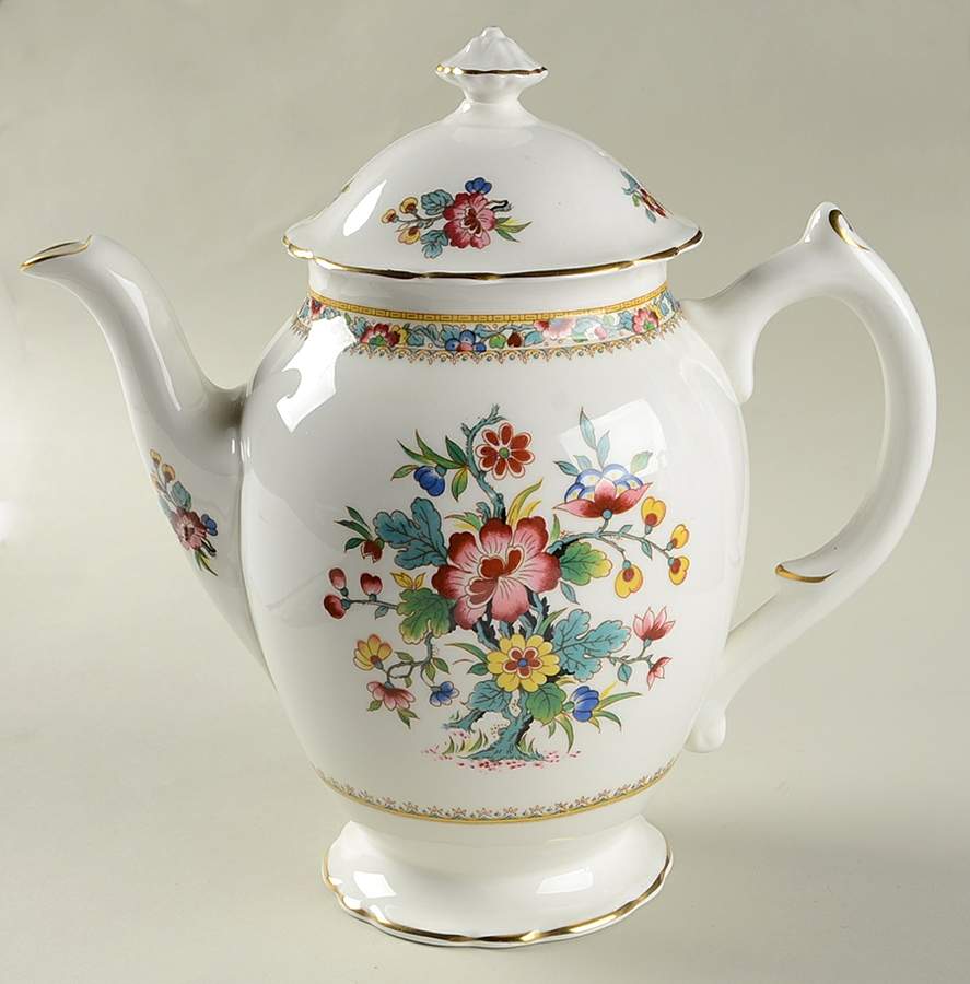 Ming Rose Coffee Pot & Lid by Coalport-1