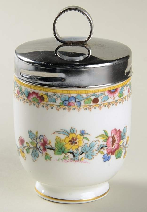 Ming Rose Egg Coddler & Lid by Coalport-1