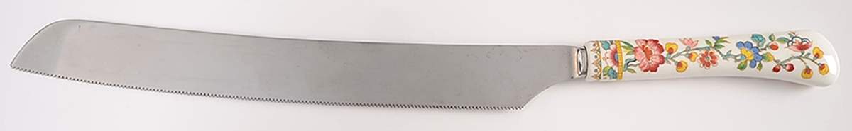 Ming Rose Cake Knife/Server with Stainless Blade by Coalport-1