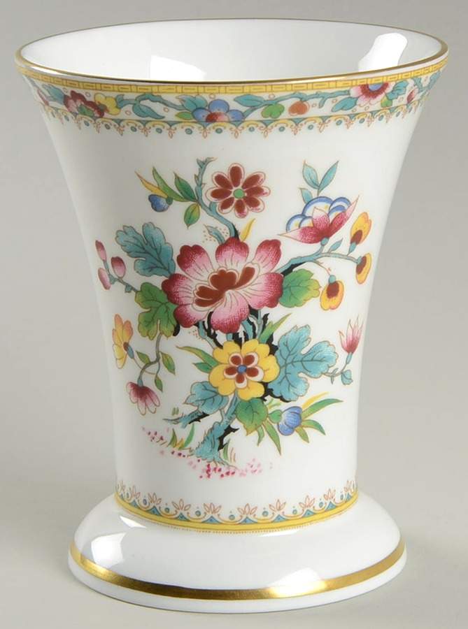 Ming Rose 4" Trumpet Vase by Coalport-1