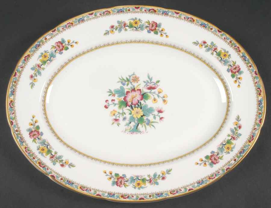 Ming Rose 13" Oval Serving Platter by Coalport-1
