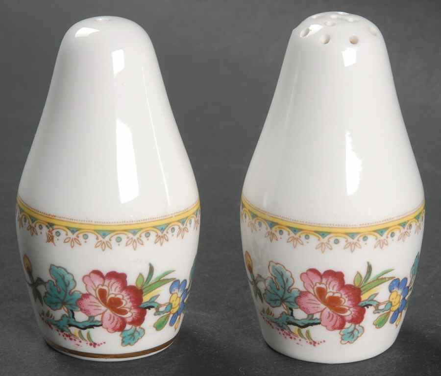 Ming Rose Individual Salt & Pepper Set by Coalport-1