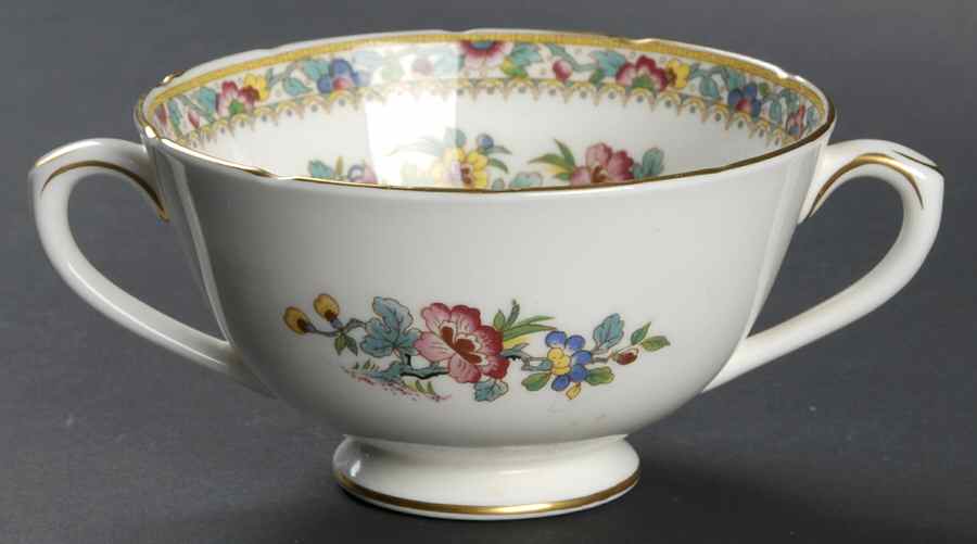Ming Rose Footed Cream Soup Bowl by Coalport-1