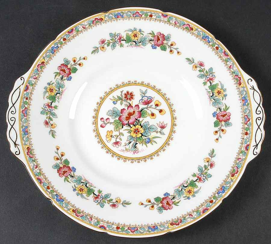 Ming Rose Handled Cake Plate by Coalport-1