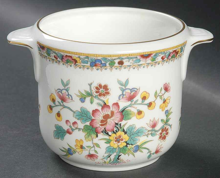 Ming Rose 3" Handled Cachepot by Coalport-1