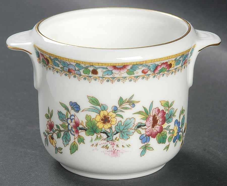 Ming Rose 2" Handled Cachepot by Coalport-1
