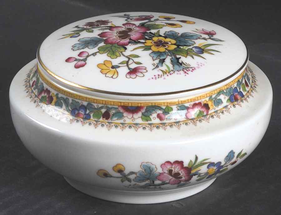 Ming Rose 3" Round Box & Lid by Coalport-1