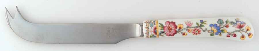 Ming Rose Cheese Knife with Stainless Blade by Coalport-1