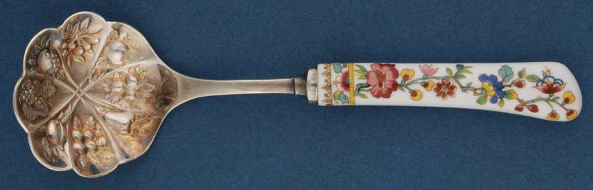 Ming Rose Cream Ladle by Coalport-1