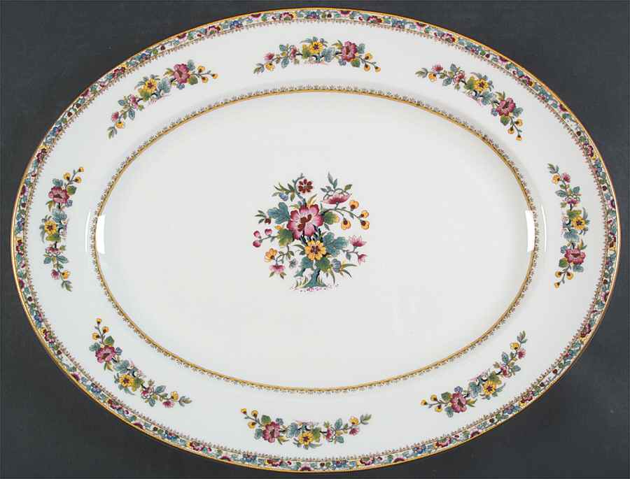 Ming Rose 17" Oval Serving Platter by Coalport-1