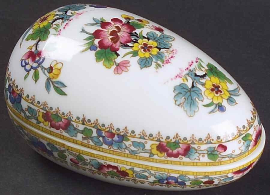 Ming Rose Small Egg Box & Lid by Coalport-1