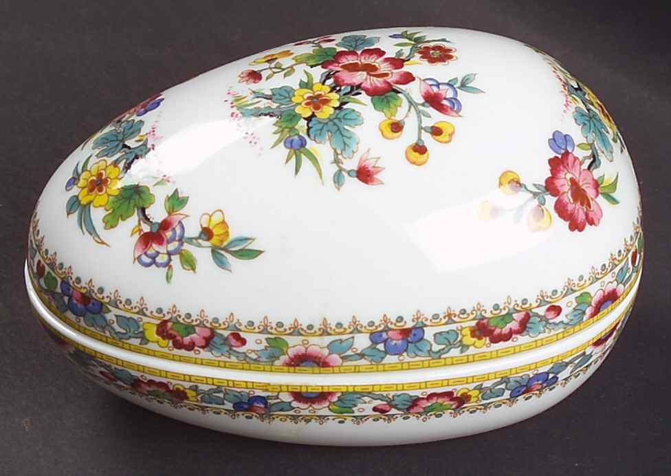 Ming Rose Medium Egg Box & Lid by Coalport-1