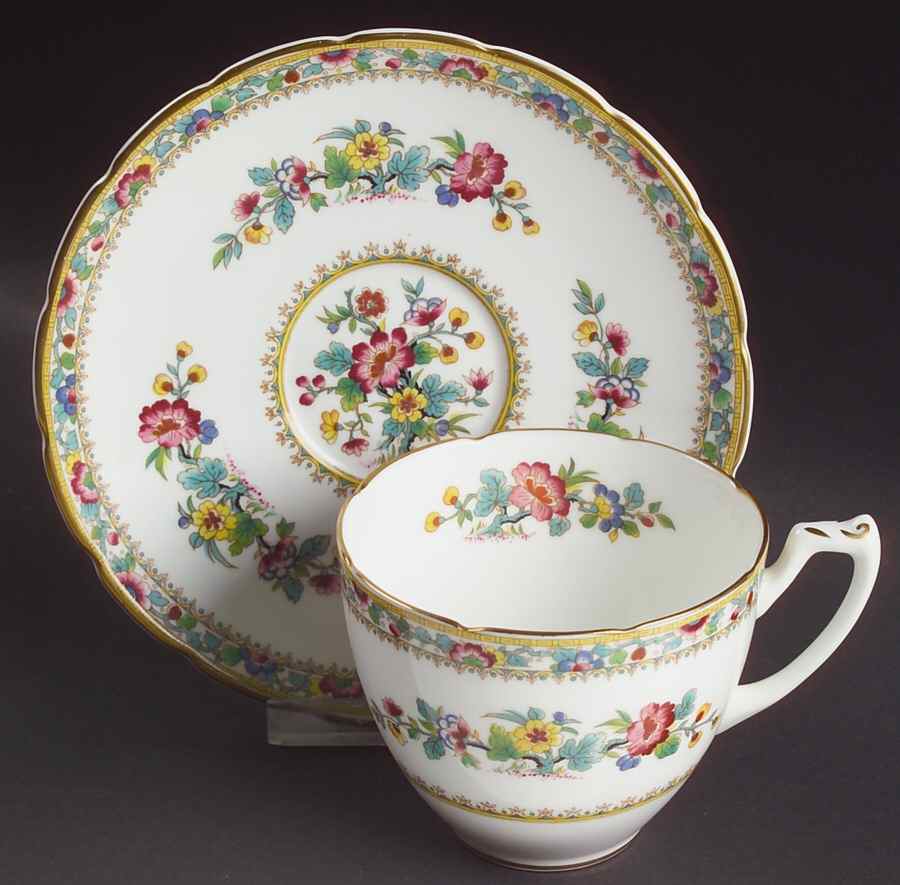 Ming Rose Oversized Cup & Saucer Set by Coalport-1